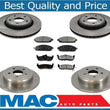 05-10 Commander Grand Cherokee Front & Rear Disc Rotors & Ceramic Brake Pads 6Pc