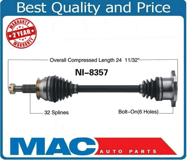 Brand New Passengers REAR CV Axle shaft Fits For 09-2014 370Z Rear