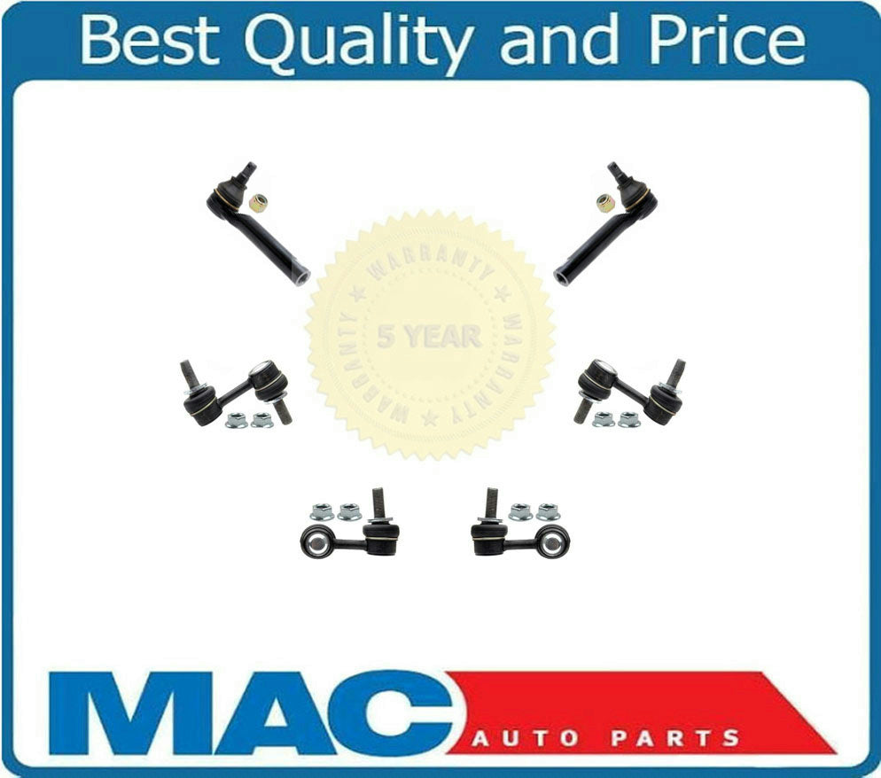 (6)PC Kit Fits Tribeca 08-14 Front And Rear Sway Bar Links & Tie Rods