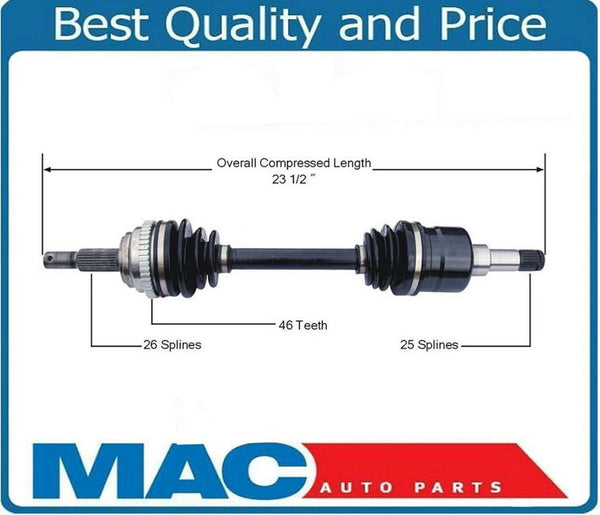 CV Axle Shaft-New Front Left REF# 72517 Fits 01-2010 PT Cruiser Drivers Side