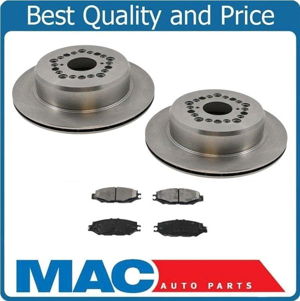 1993-2000 Lexus LS400 (2) Rear Brake Rotor & Ceramic Pads Kit 3Pc Kit