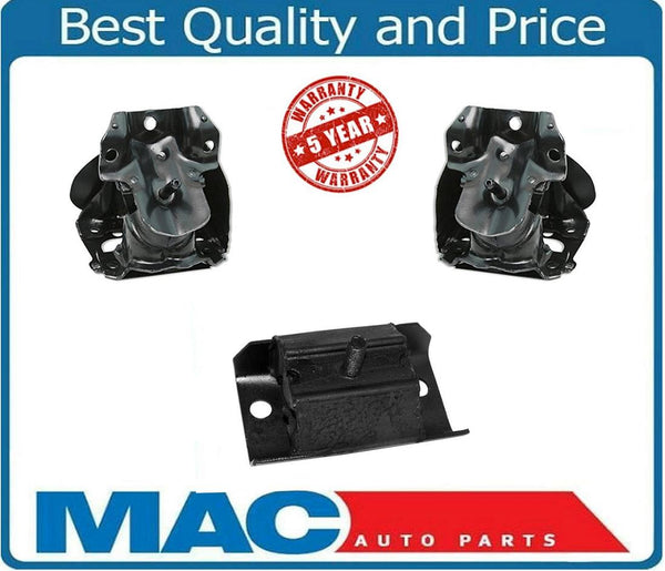 Fits For Rear Wheel Drive 08-10 GM Silverado 1500 4.8L Engine & Trans Mounts 3pc