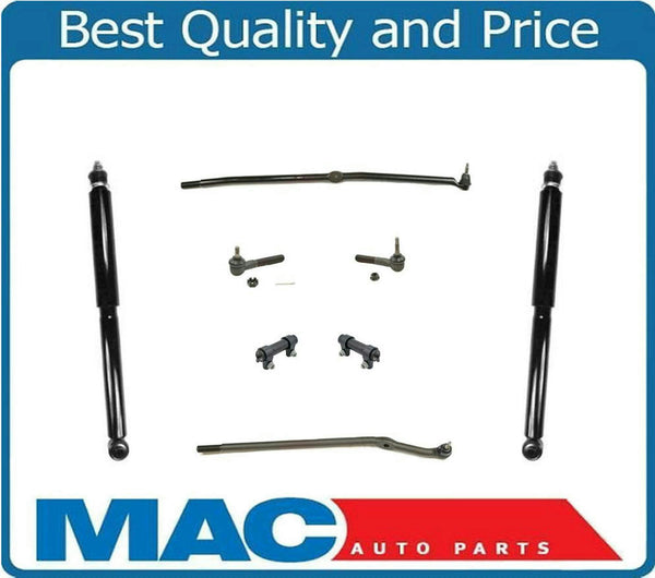 03-08 Dodge Ram Pick Up 2500 3500 4x4 Drag Link Tie Rod Rods Steering Shocks 9Pc