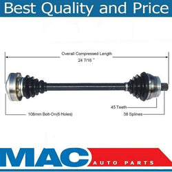 02-04 Audi A4 QUATTRO 3.0L M/T P/S New CV Drive Axle Shaft