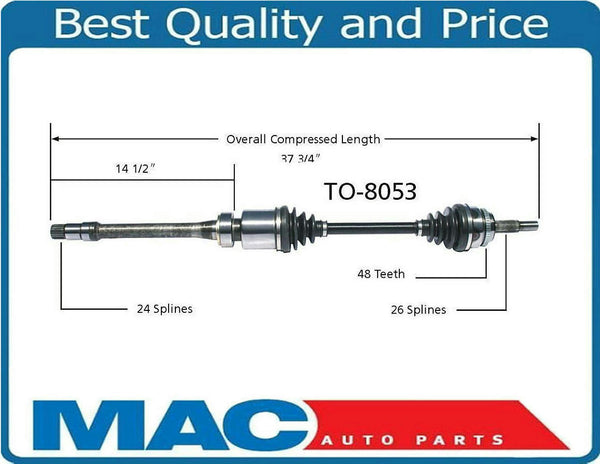 TO-8053 Brand New P/S Axle Camry 02-06 Solara 04-08 Highlander 01-07 FWD