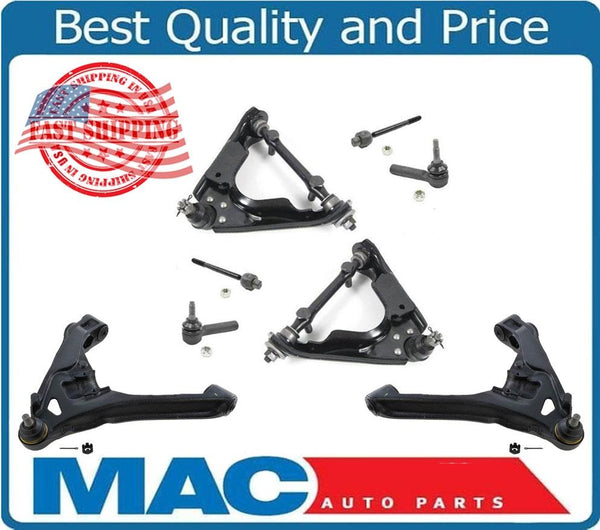 Dodge Durango Dakota 4WD Brazos de control superiores e inferiores, rótulas, varillas de amarre, KIT de 8 piezas