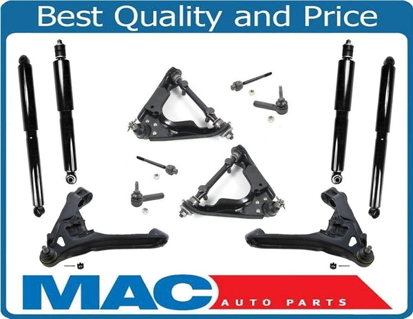 00-04 Durango Dakota 4WD Upper & Lower Control Arms Ball Joints Tie Rods 12Pc