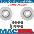 Audi A6 S6 2.7L 4.2L Brake Disc Rotors & Pads Frt 4 Piston Calipers 321MM ROTORS