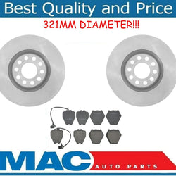 Audi A6 S6 2.7L 4.2L Rotores y pastillas de disco de freno Pinzas delanteras de 4 pistones ROTORES DE 321 MM