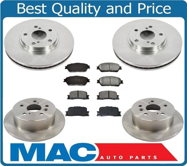 Fits For 2005-2007 Toyota Avalon Front & Rear Brake Rotors and Ceramic Pads
