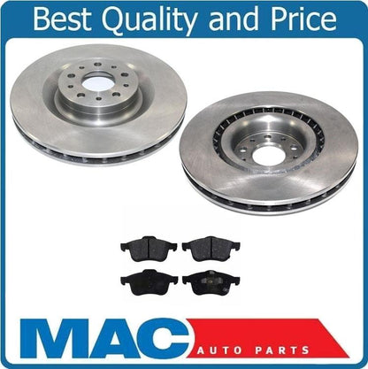 Fits 2014-2020 Fiat 500L Turbo Front Disc Brake Rotors With Ceramic Pads 3pc kit