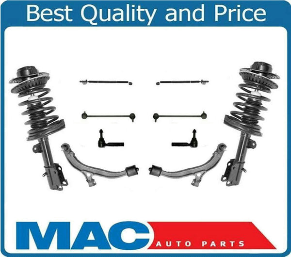 05-07 FWD Grand Caravan Control Arms Tie Rods W/ Complete Coil Spring Struts 10p