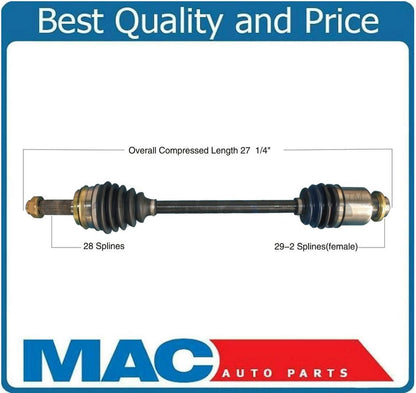 CV DRIVE AXLE SHAFT ASSEMBLY REAR DRIVER SIDE FOR 09-14 HONDA PILOT