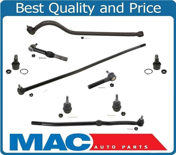 02/07/94-97 Ram 1500 4x4 Steering Track Bar Tie Rod Ends, Ball Joints, Drag 9pc