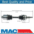 Front Right CV Drive Joint Half Shaft Brand New PT Cruiser M/T 2003