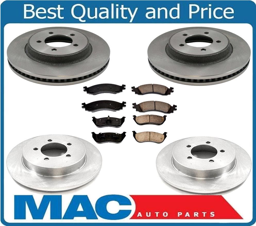 Kit de 6 piezas de rotores delanteros y traseros y almohadillas de cerámica para Ford Explorer Sport Trac 07-10