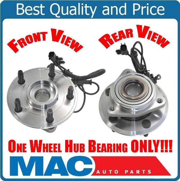 (1) 100% New Torque Tested 07-14 Wrangler For FRONT Axle Bearing & Hub Assembly