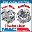 New Rear Left & Right Wheel Hub Bearing for Honda Pilot 09-15 Front Wheel Drive