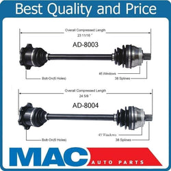 All Axles Shafts (2) for 96-01 A4 FWD 2.8L Non Quattro Manual Trans
