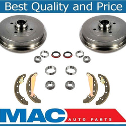 New Rear Brake Drums Bearings Seals Shoes 9Pc Kit for Volkswagen Cabrio 95-01