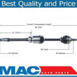 CV Axle Shaft-New TO-8140 fits 96-00 Toyota RAV4 Front Wheel Drive With Manual