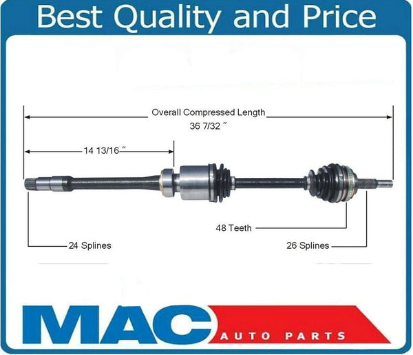 CV Axle Shaft-New TO-8140 fits 96-00 Toyota RAV4 Front Wheel Drive With Manual