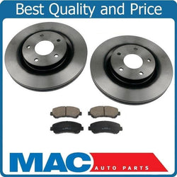 Front Brake Rotors & Ceramic Brake Pads for Nissan Sentra SER 09-12 NO Type V