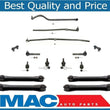 00-01 Ram 1500 4x4 Drag Link Tie Rods Track Bar Ball Joints Control Arms 15pc