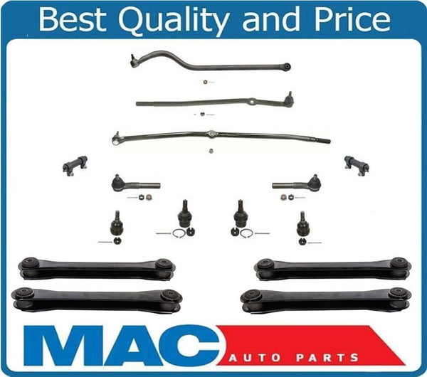 00-01 Ram 1500 4x4 Drag Link Tie Rods Track Bar Ball Joints Control Arms 15pc