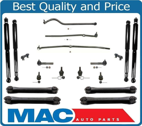 00-01 Ram 1500 4x4 Drag Link Tie Rods Track Bar Ball Jnts Control Arms Shocks 19