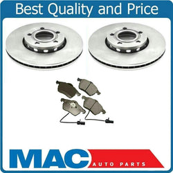 02-05 Audi A4 1.8 Base Front Wheel Drive Front 288mm Brake Rotors & Ceramic Pads