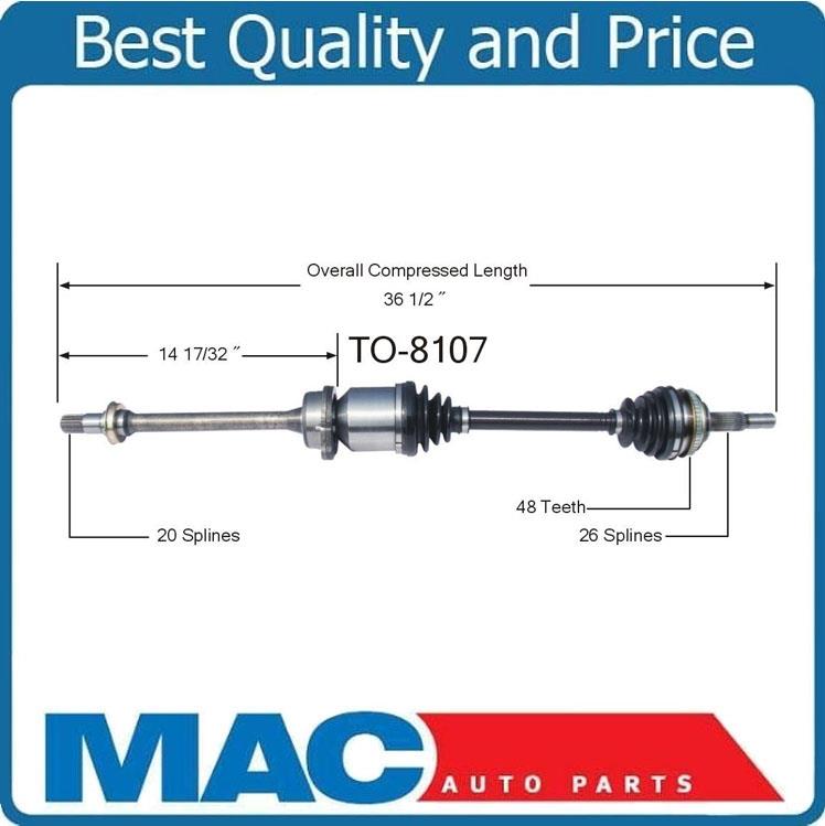 Front Passenger Side Axle for Toyota Celica wiht Manual Transmission 1997-1999