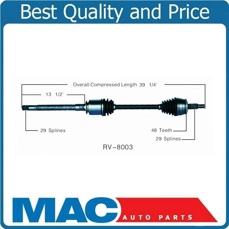 06-10 Land Rover LR3, LR4 Rand Rover Front P/S 100% New CV Drive Axle Shaft 8003
