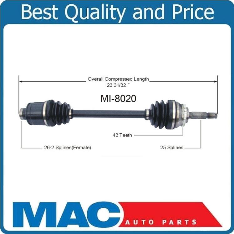 100% New Torque Tested CV Drive Axle Shaft Fits 95-00 Avenger 2.5L Passengers S