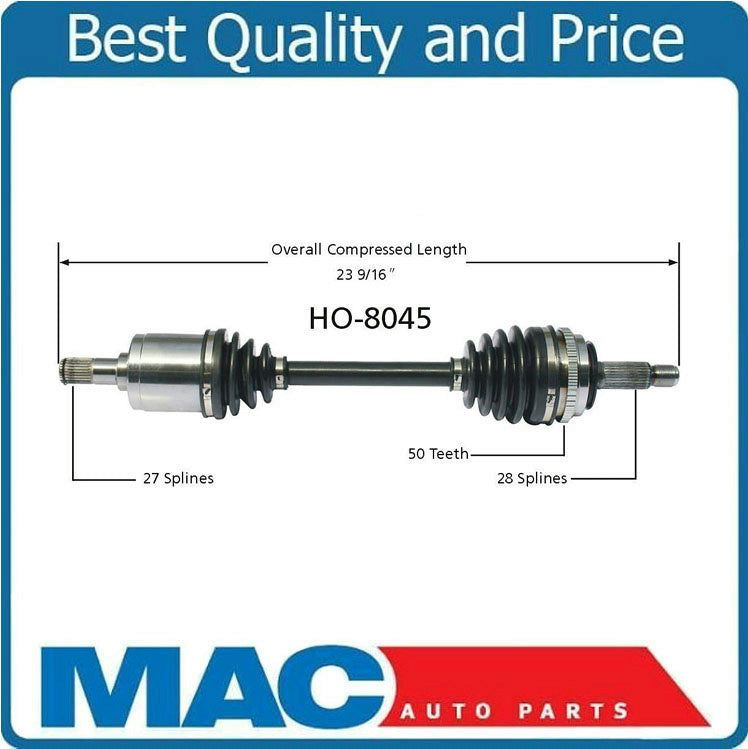 New CV Drive Axle Shaft Fits For Accord 1990-93 Front Passengers Side 8045HO