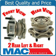 (2) 1 Pair 100% All New REAR WHEEL BEARING AND HUB for 04-2009 Nissan Quest Van