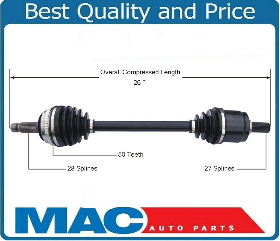 1998-2003 Acura CL, TL; Honda Accord Front Passenger Side CV Drive Axle Shaft