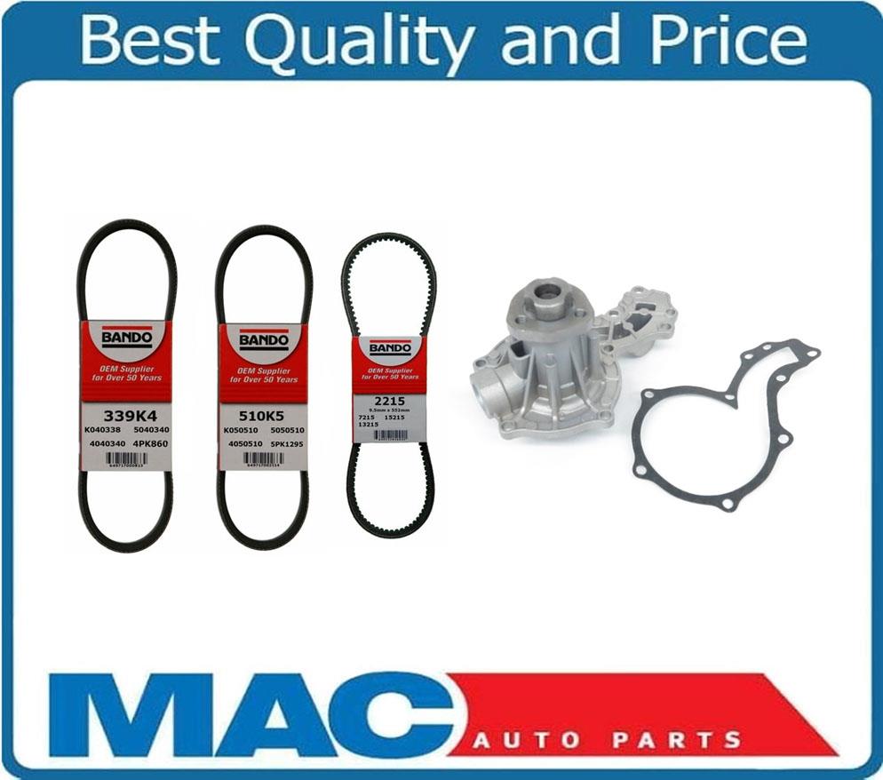 97-01 A4 A4Q Passat 1.8L Turbo  Engine Water Pump With 3 Drive Belts