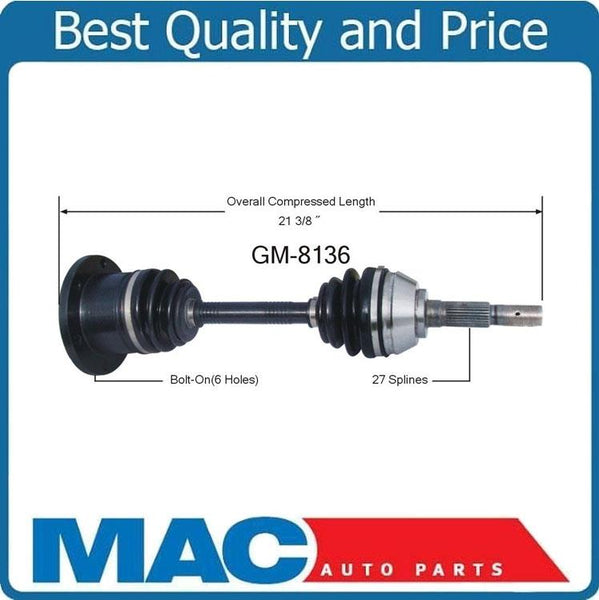 100% All New Torque Tested CV Drive Axle Shaft Fits 94-96 S10 With ZR2 Option