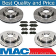 Fits 10-16 Land Rover LR4 Front & Rear Brake Disc Rotors & Brake Pads 6 Pcs