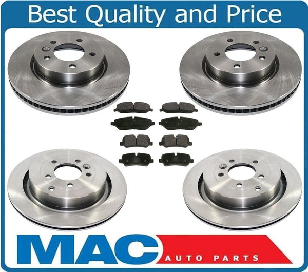 Fits 10-16 Land Rover LR4 Front & Rear Brake Disc Rotors & Brake Pads 6 Pcs