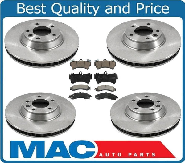 For 2007-2015 Audi Q7 Front & Rear Brake Rotors & Ceramic Brake Disc Pads 6pc