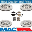 06-11 A6 A6 Quattro With Larger 347MM 13 5/8 Inch Disc Brake Rotor & Pads 6Pc Kt