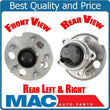 (2) PAIR REAR WHEEL BEARING AND HUB ASSEMBLY For 2004 - 2010 TOYOTA SIENNA