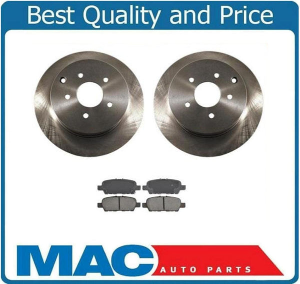 (2) REAR Disc Brake Rotor & Ceramic Brake Pads for a FX35 FX45 Murano Quest Van