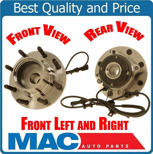 03-05 F250 Excursion 4WD 4 Wheel ABS SRW (2) 100% New Front Hub Wheel Bearing Pr