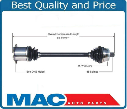 New CV Drive Axle Shaft Fits Audi Allroad 2001-05 Front Driver Side