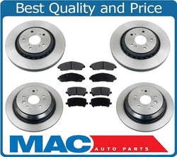 Front & Rear Disc Brake Rotors & Ceramic Pads 6Pc for Acura MDX 2014-2016