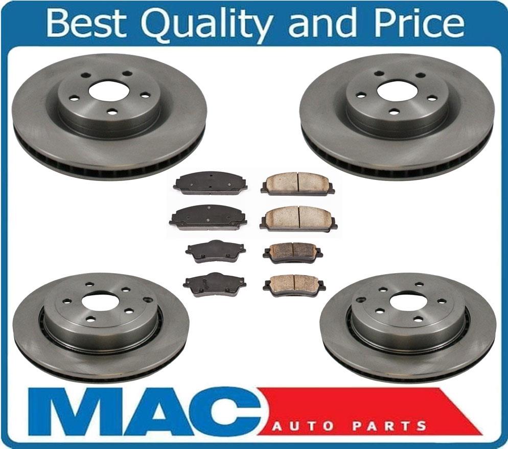 08-09 Pontiac G8 6.0L GT V8 Frt & Rear Brake Disc Rotors Ceramic Brake Pads 6pc