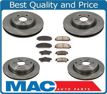 08-09 Pontiac G8 6.0L GT V8 Frt & Rear Brake Disc Rotors Ceramic Brake Pads 6pc